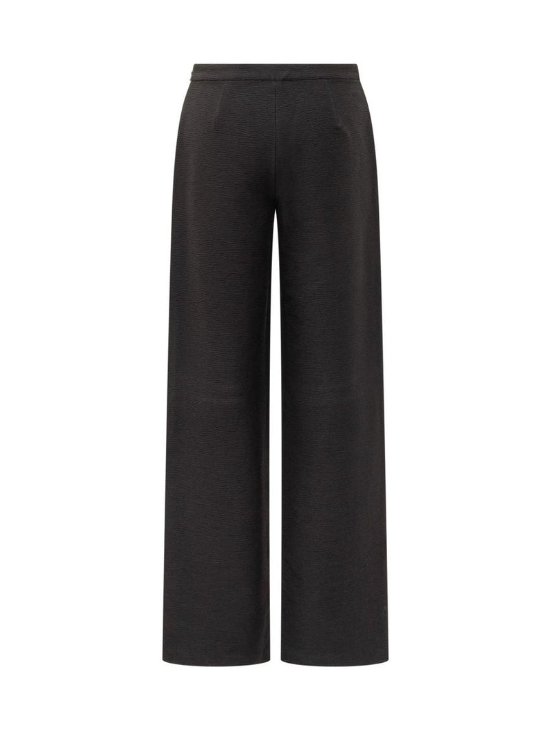 Emporio Armani Exterior Women'S Black Wide Leg Trousers