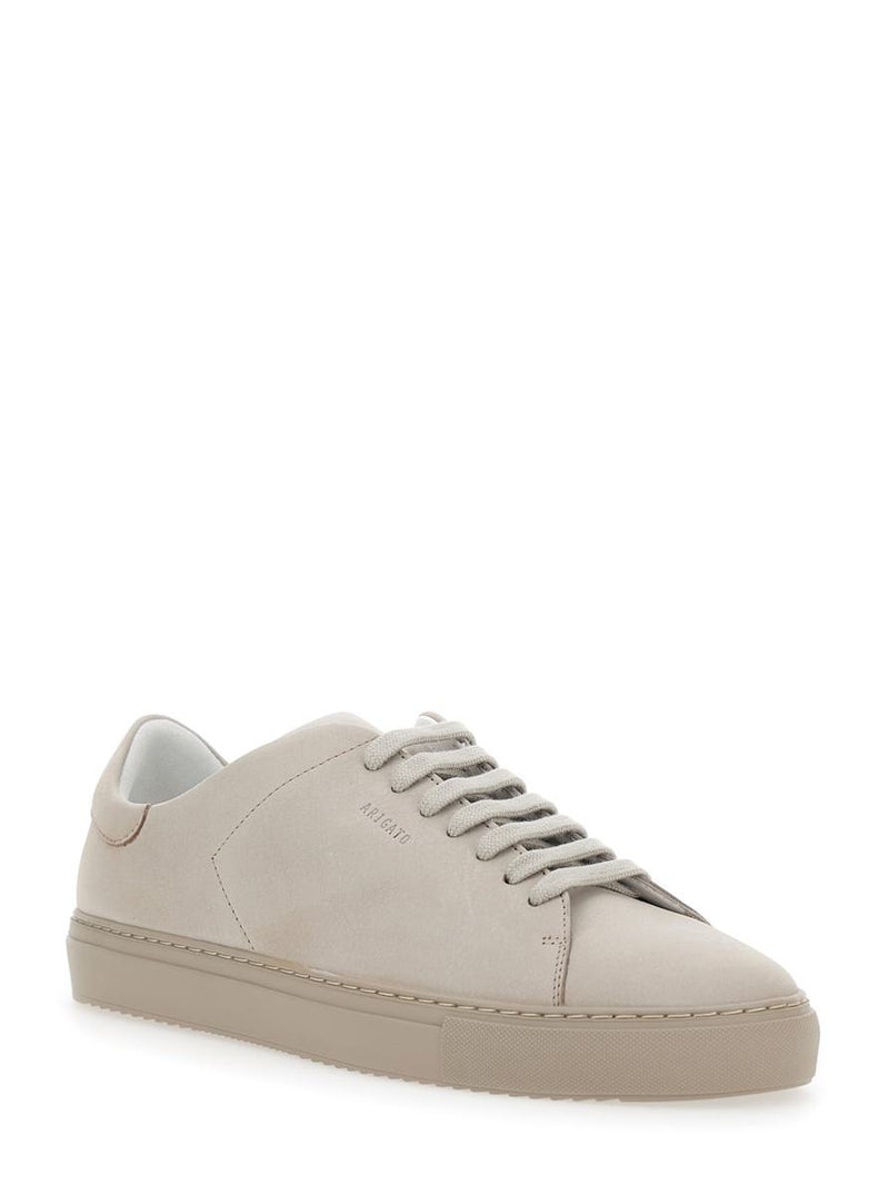 'Clean 90' Beige Low Top Sneakers With Logo Lettering On The Side In Leather Man