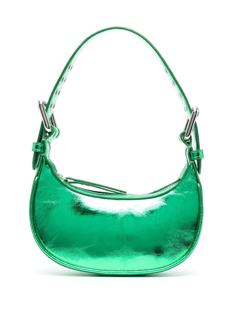 By Far Mini Soho Metallic Leather Shoulder Bag