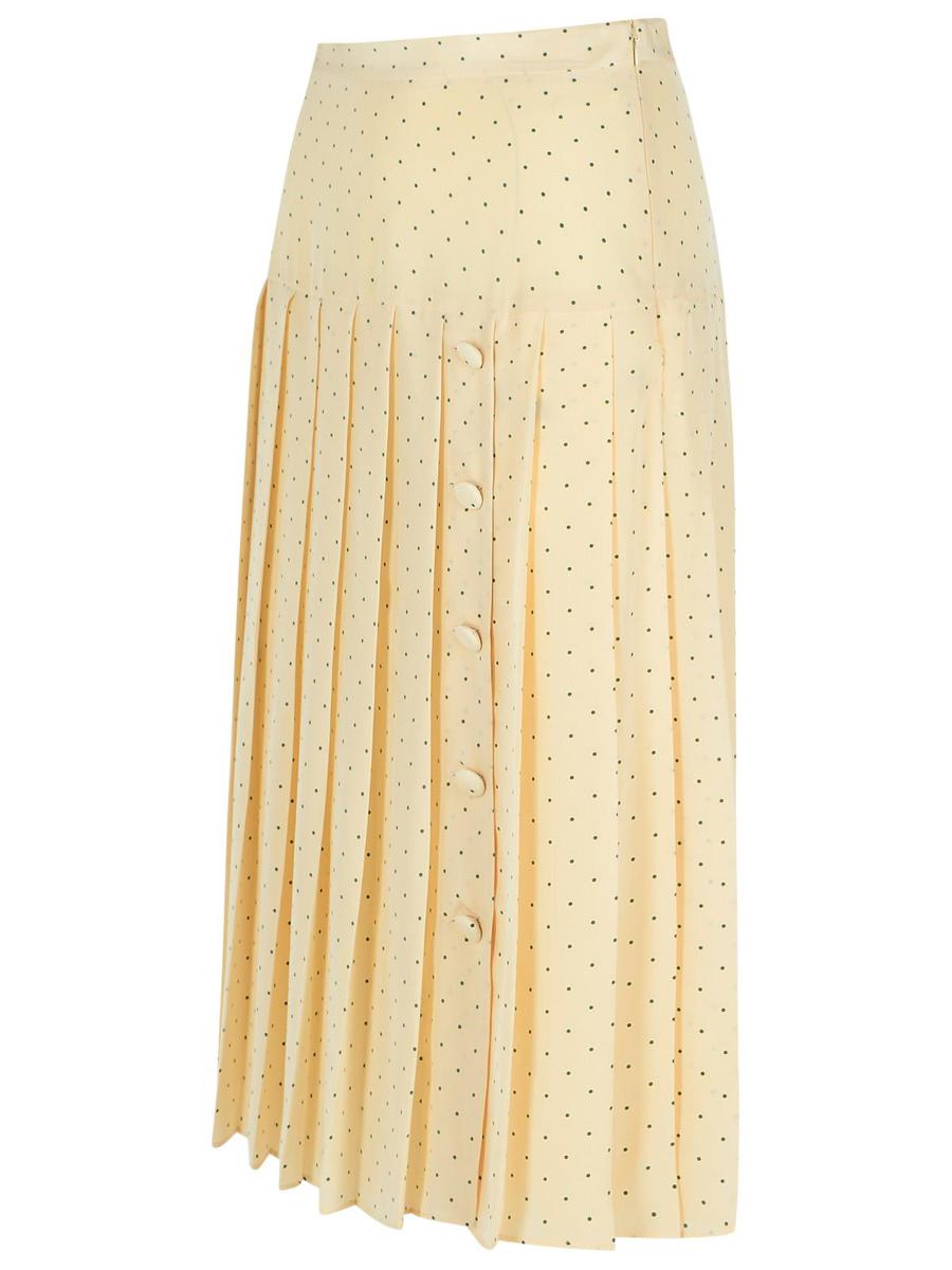 Alessandra Rich Cream Silk Skirt