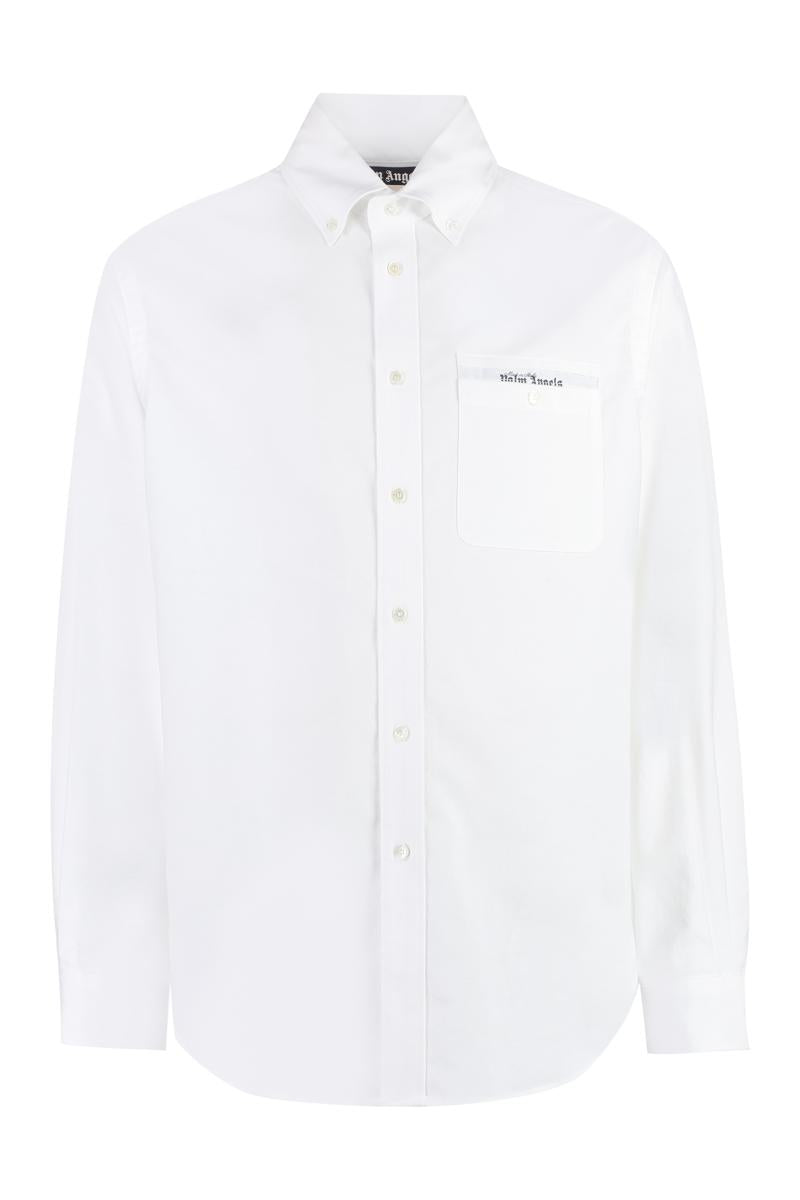 Palm Angels Button-Down Collar Cotton Shirt