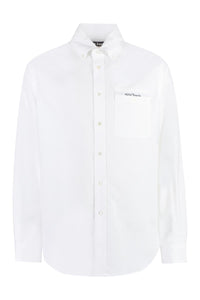 Palm Angels Button-Down Collar Cotton Shirt