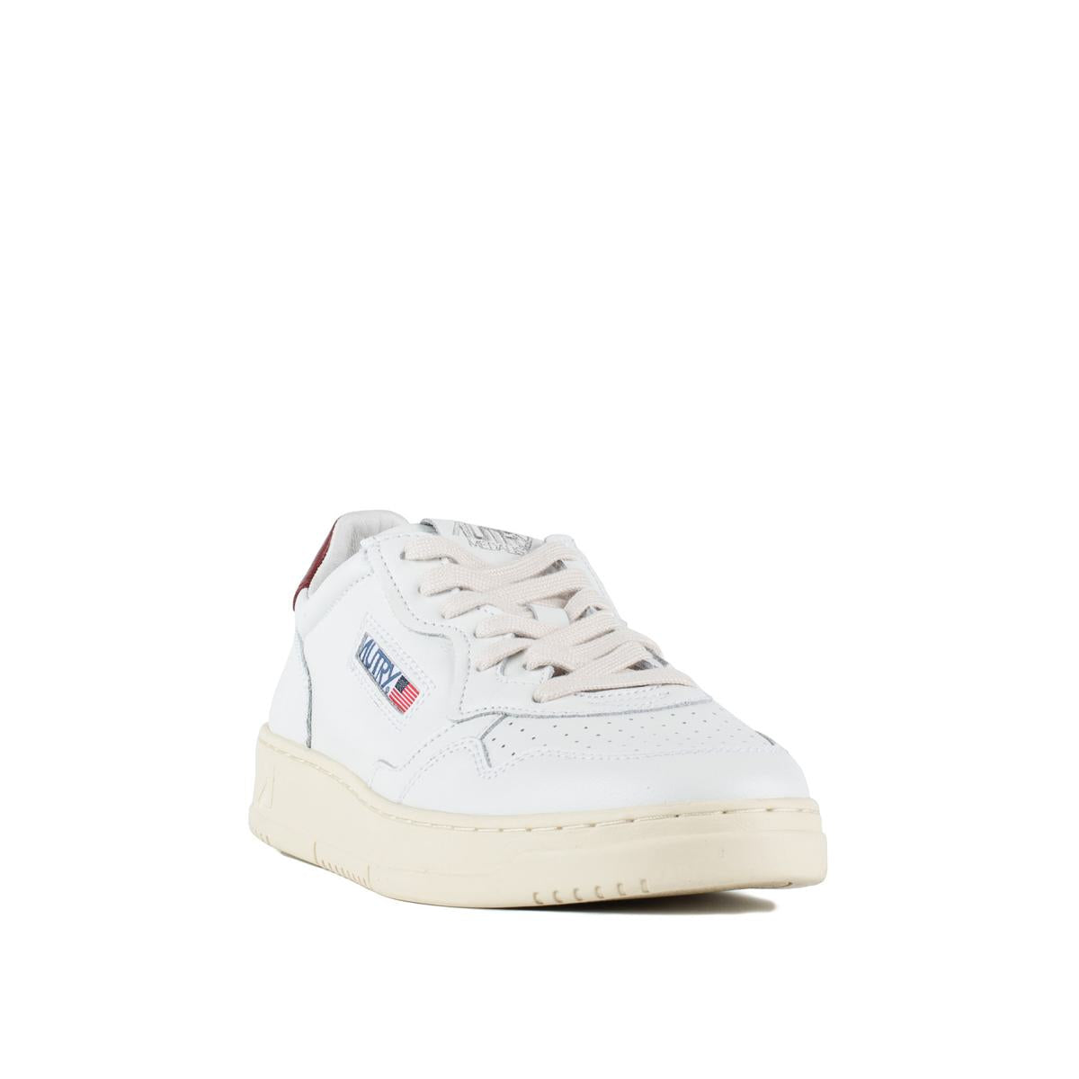 Autry Syrah And White Leather Medalist Low Sneakers