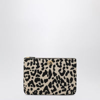 Valentino Garavani Animal-Print Pony-Effect Vlogo Signature Pouch