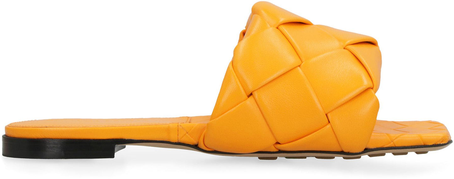 Bottega Veneta Lido Leather Flat Sandals