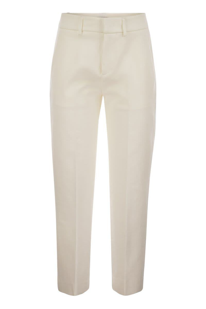 Dondup Loose Cropped Jersey Trousers - Meli