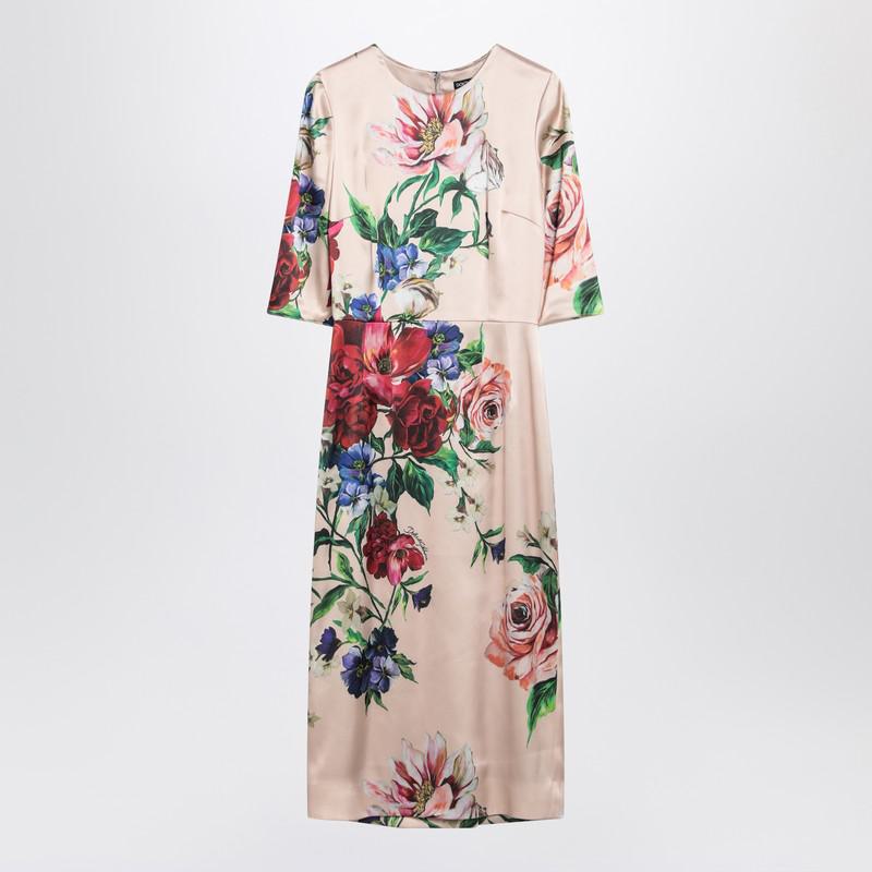 Dolce & Gabbana Midi Dress With Floral Print