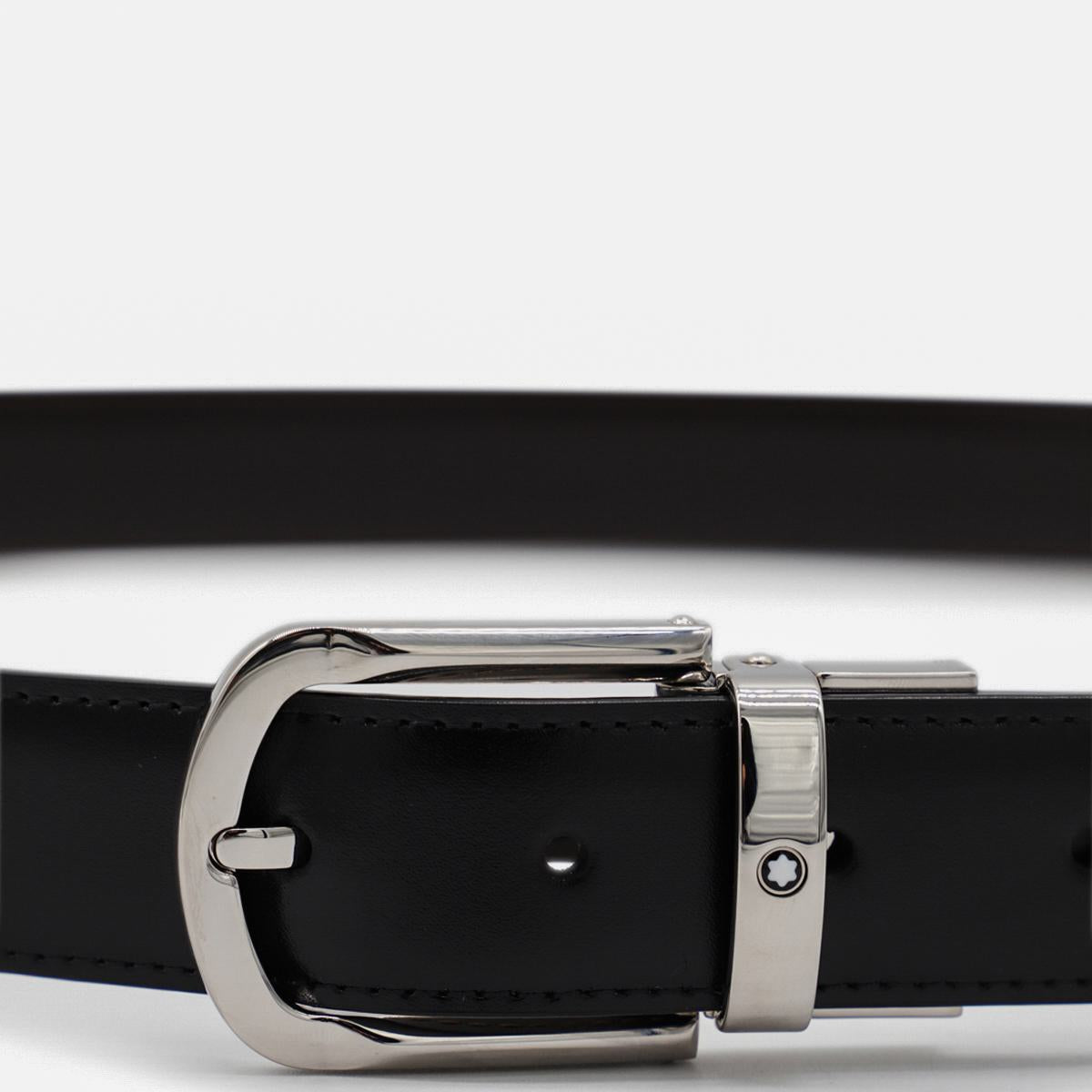 Montblanc Black Leather Belt