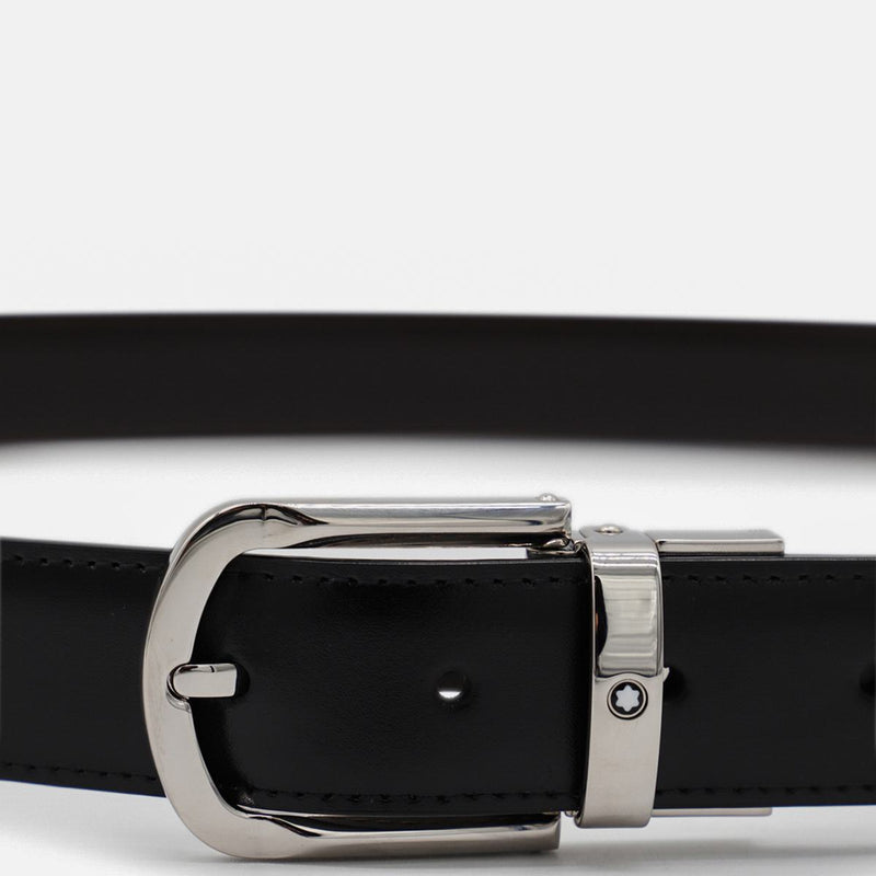Montblanc Black Leather Belt