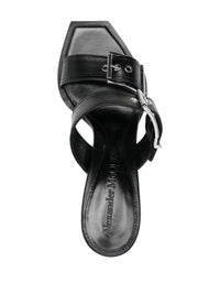 Alexander McQueen Punk Double Buckle Leather Sandals