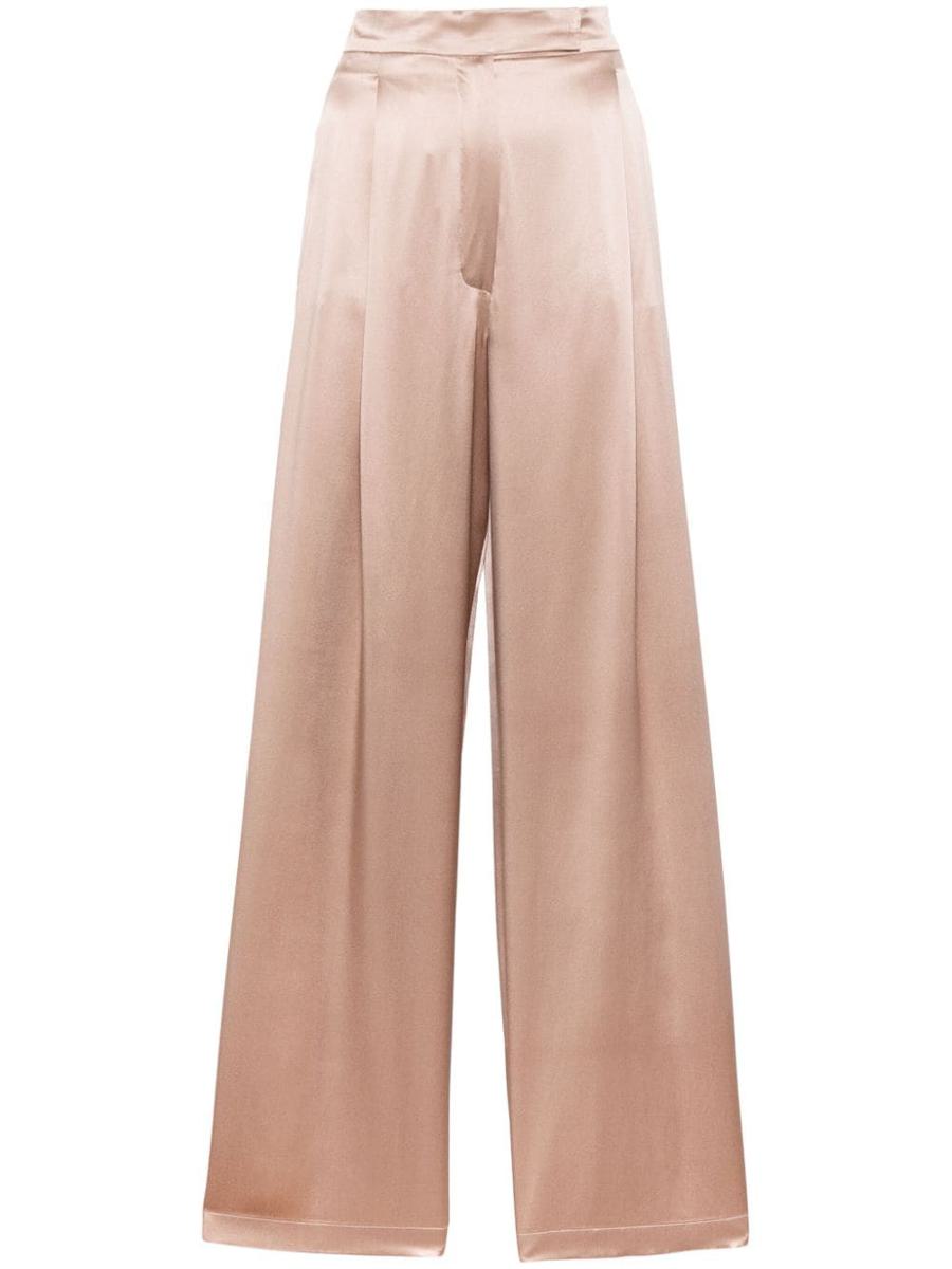 Max Mara Satin Wide-Leg Silk Trousers