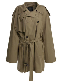 Balenciaga Short Trench Coat In Explorer