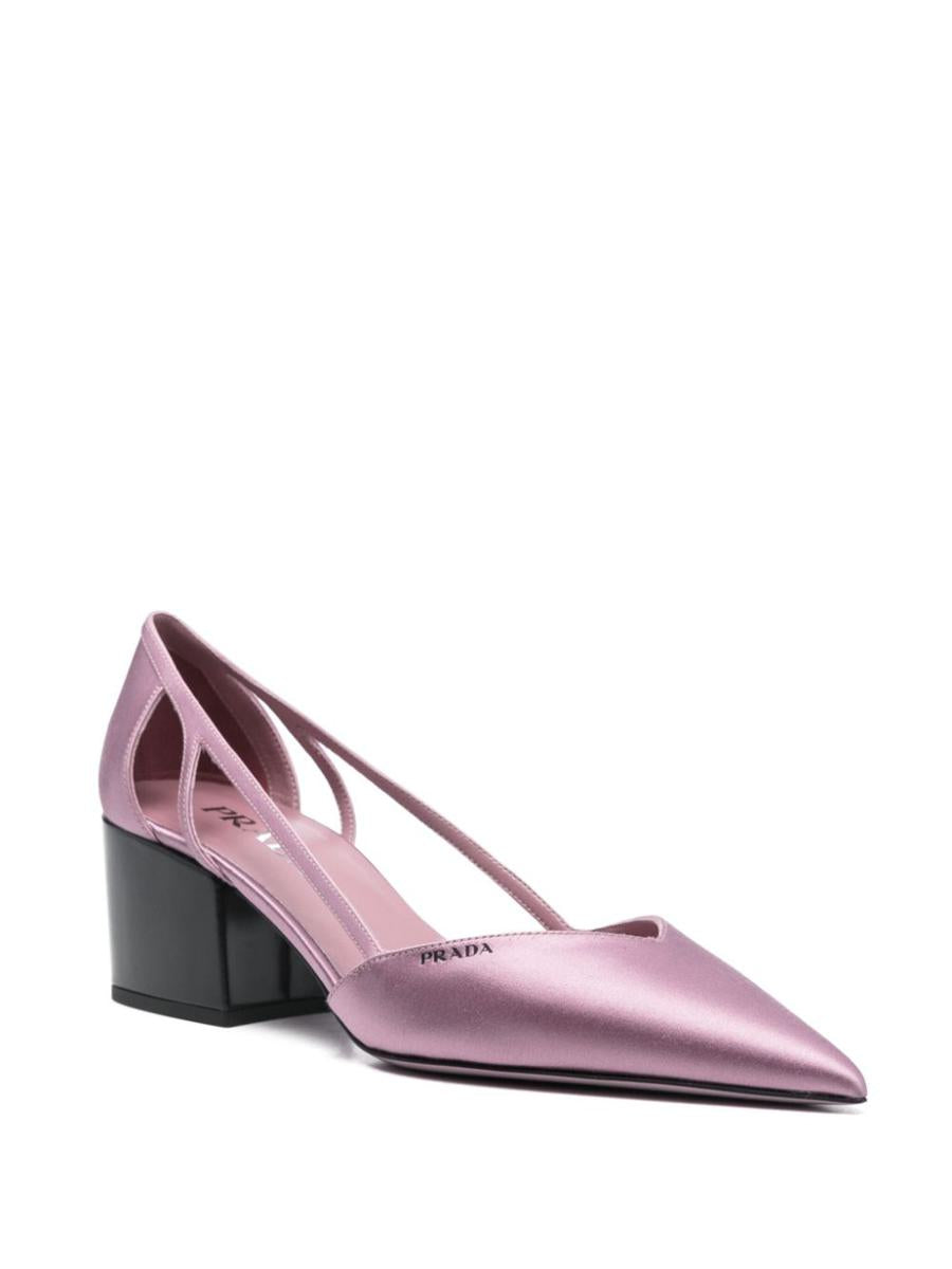 Prada Satin Cut-Out Pumps