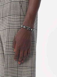 Valentino Garavani Vlogo Leather Bracelet
