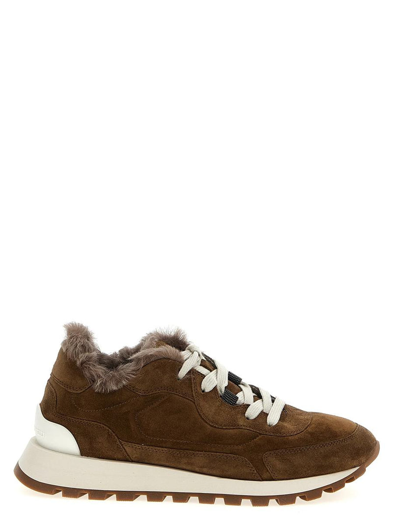 Brunello Cucinelli Suede Leather Sneakers