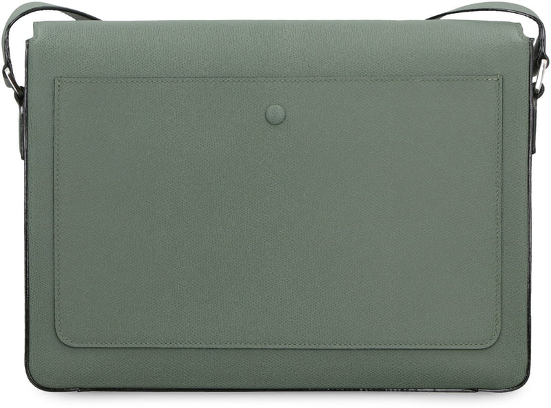 Valextra V-Line Leather Messenger Bag