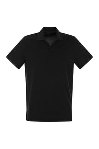 Fedeli Cotton Polo Shirt With Open Collar
