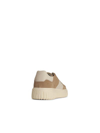 Hogan 'H Stripes' Beige Suede Sneakers