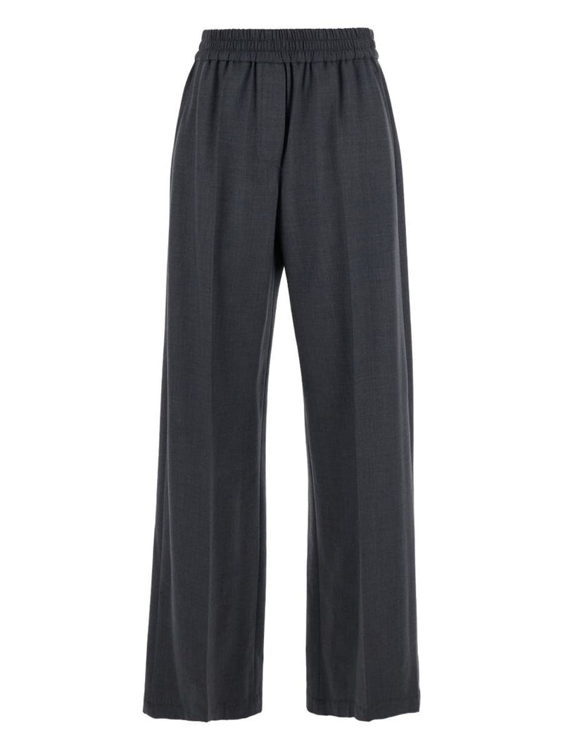 Brunello Cucinelli Wool Wide-Leg Trousers