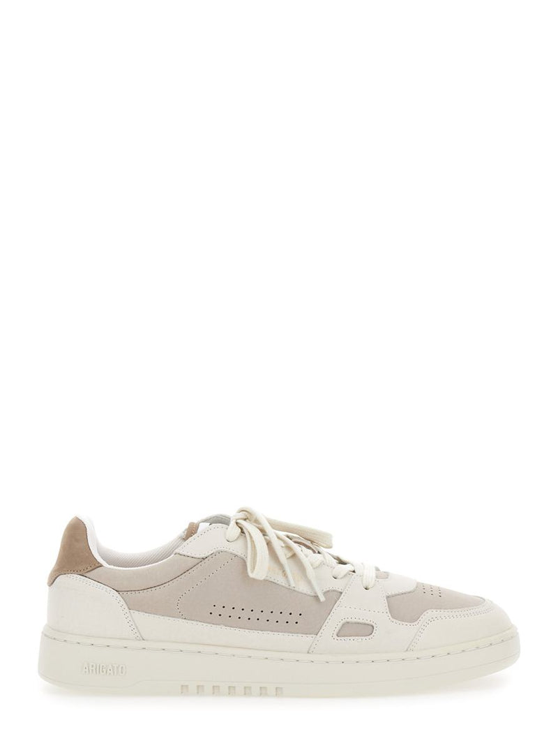 'Dice Lo' Beige Low Top Sneakers With Logo Patch On The Tongue And Logo Lettering On The Heel In Leather Man