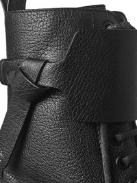 Jimmy Choo Rosabel Leather Lace-Up Combat Boots Shoes