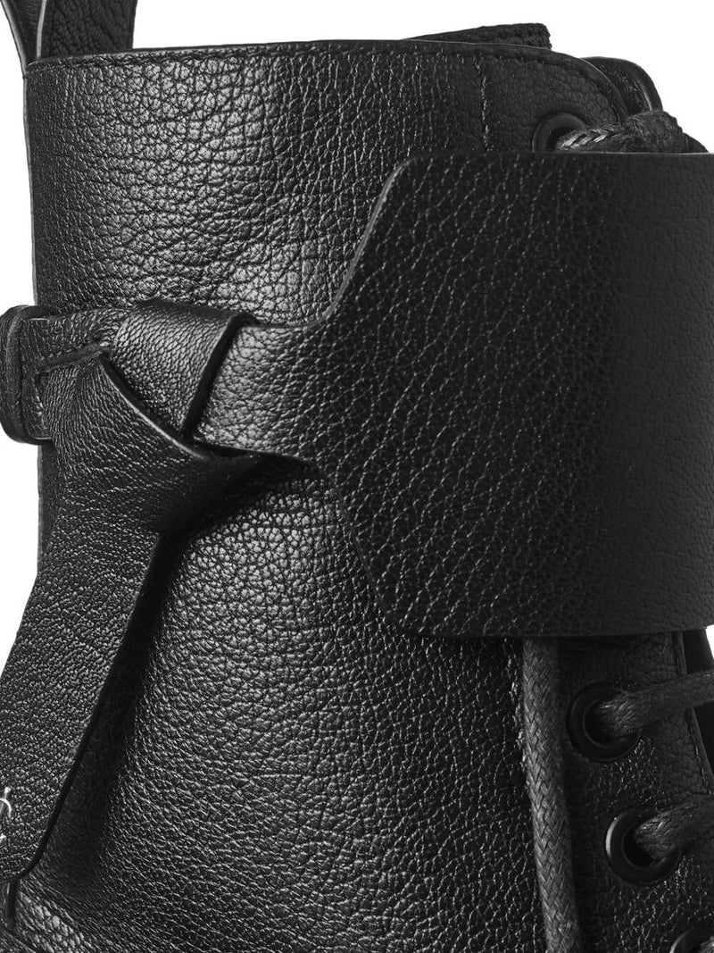 Jimmy Choo Rosabel Leather Lace-Up Combat Boots Shoes