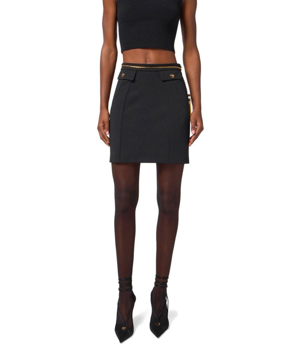 Elisabetta Franchi Black Mini Skirt