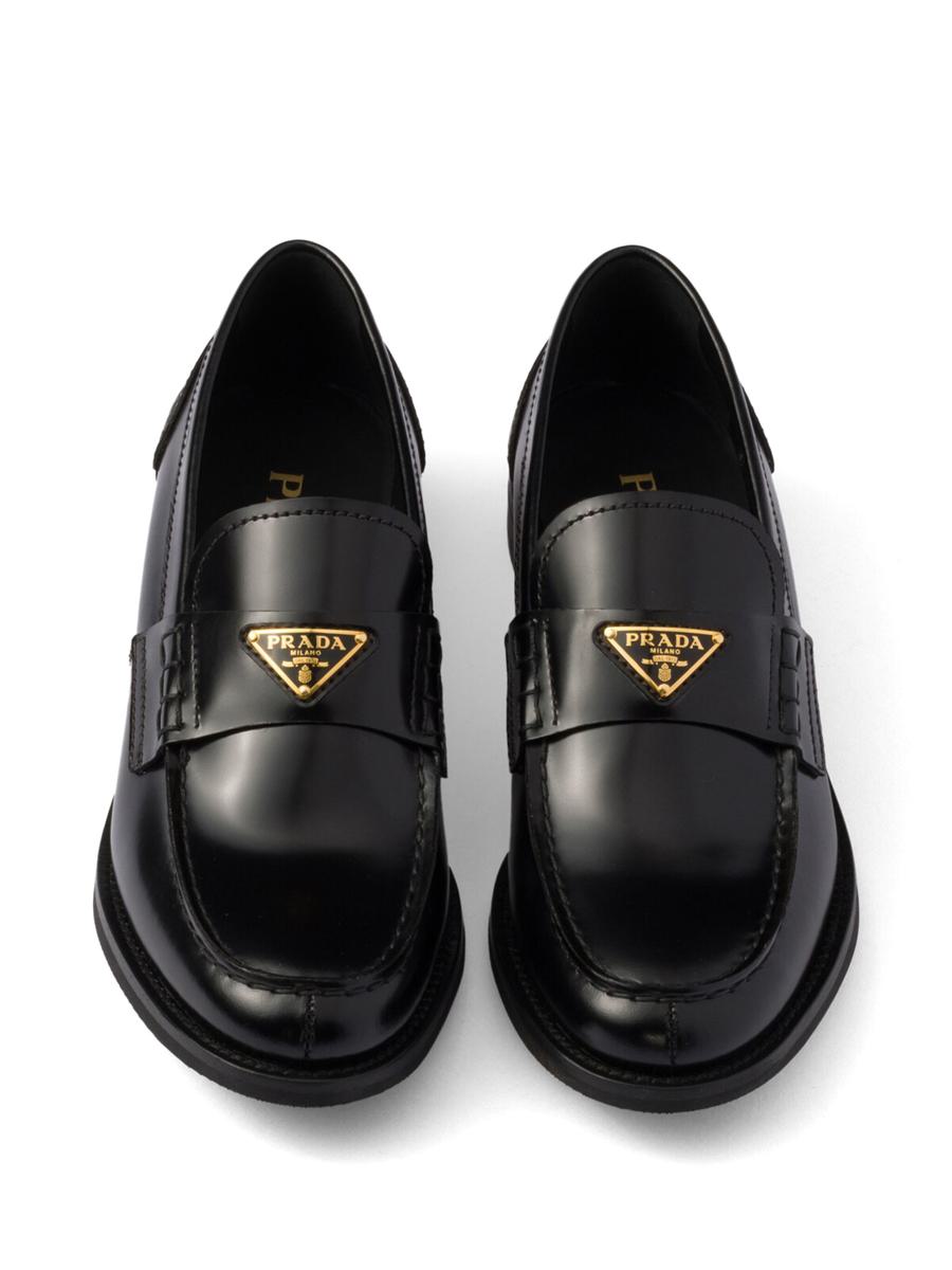 Prada Brushed Leather Loafers