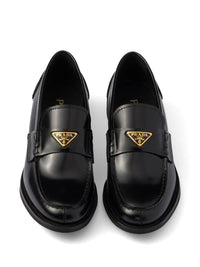 Prada Brushed Leather Loafers