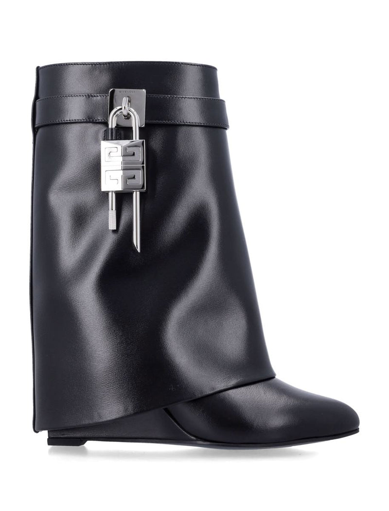 Givenchy Shark Lock Leather Ankle Boots