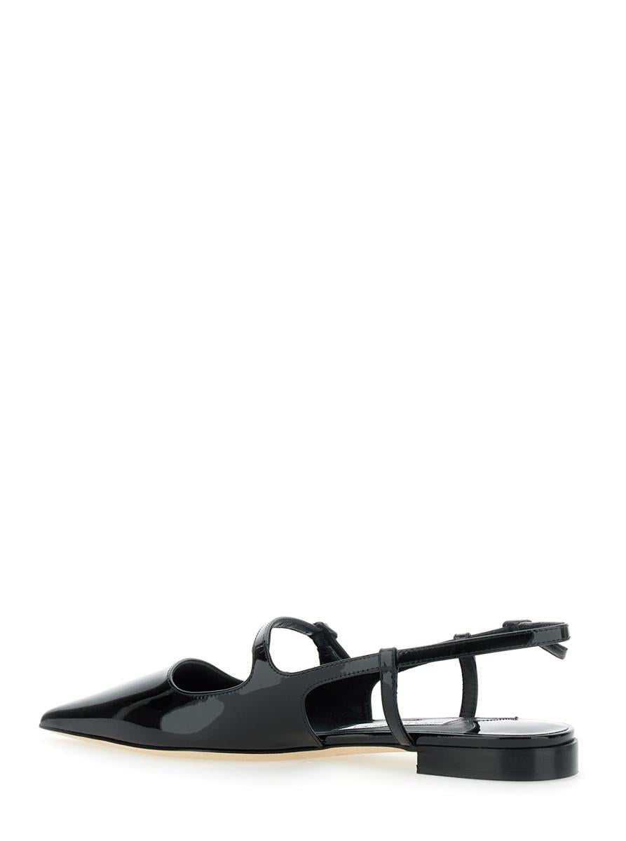 'Didi Flat' Black Ballerinas With Shiny Finish In Leather Woman