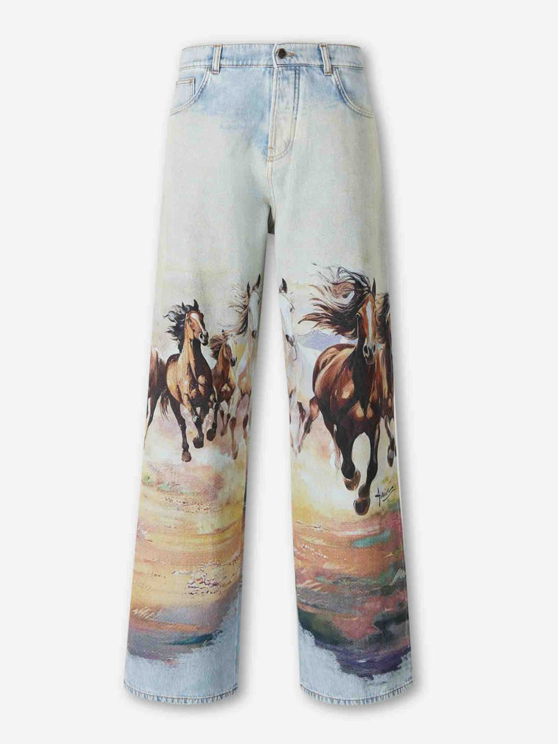 Amiri Horse Wide Leg Jeans