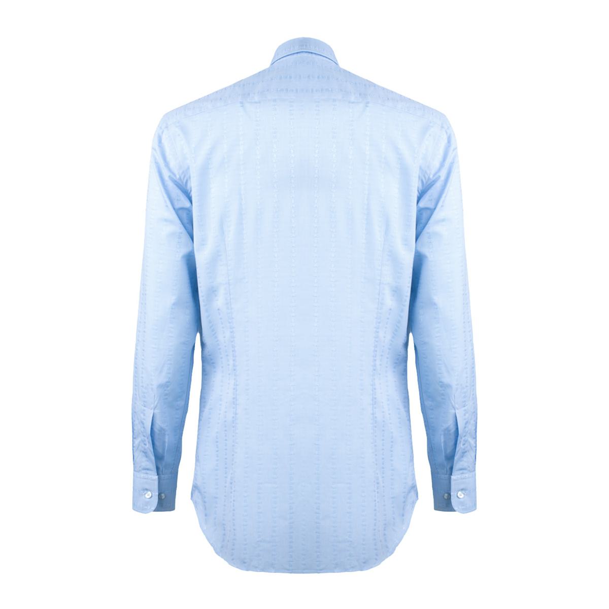 Etro Light Blue Micro Paisley Patterned Shirt All Over