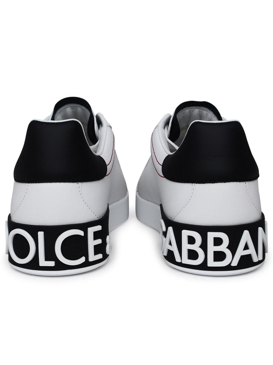 Dolce & Gabbana Portofino White Leather Sneakers