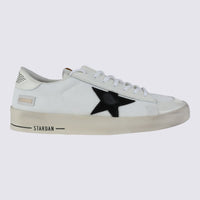 Golden Goose White And Black Leather Stardan Sneakers