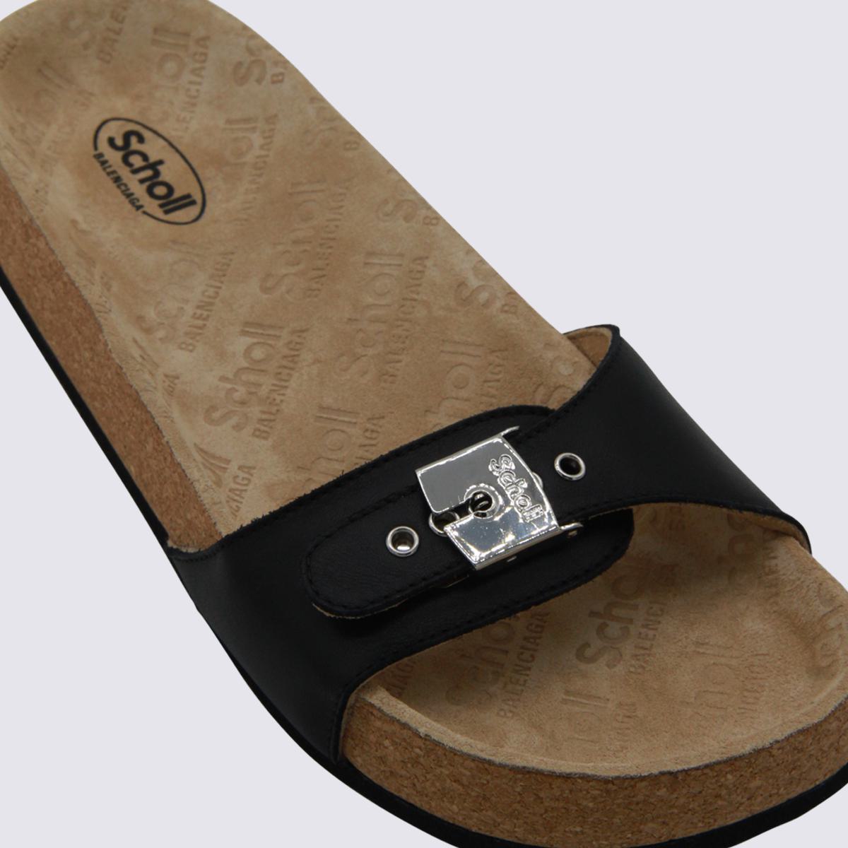 Balenciaga Black Scholl Flats