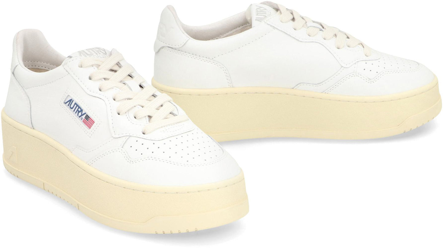 Autry Medalist Leather Platform Sneakers