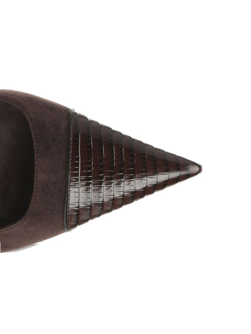 Paris Texas Chocolate Brown Suede Pumps