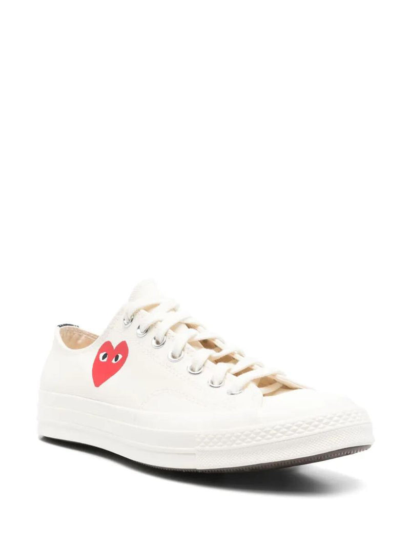 Converse X Comme Des Garçons Play Chuck Tailor Red Heart Low Top Sneakers Shoes