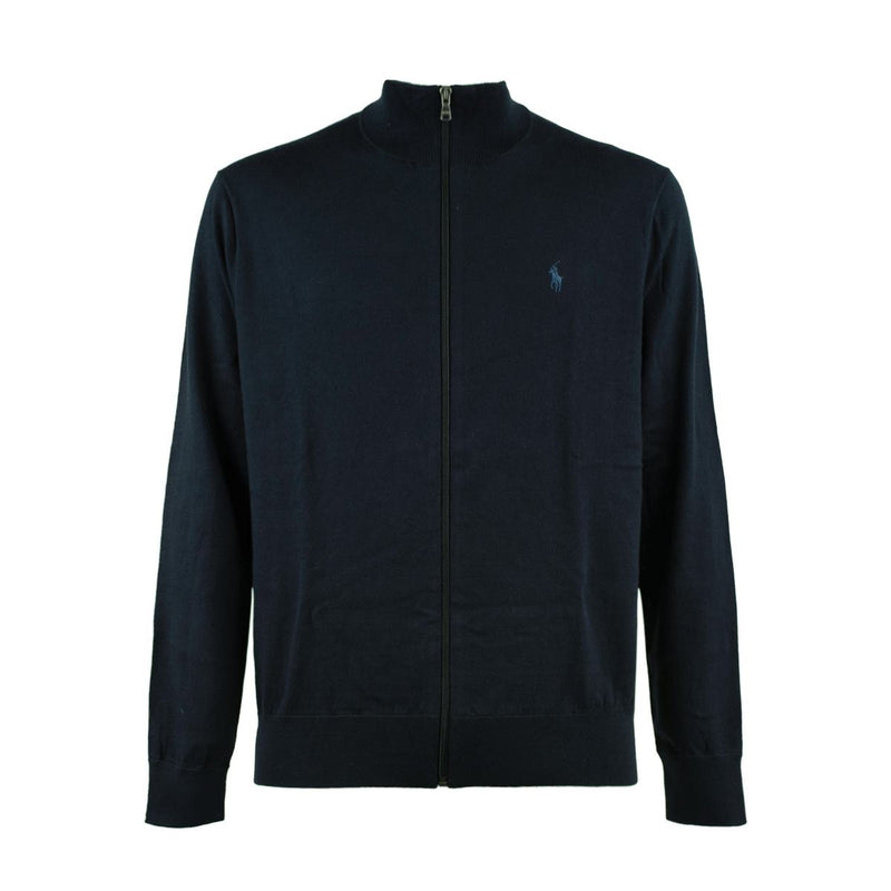 Ralph Lauren Cotton Sweater With Zipper Hunter Navy