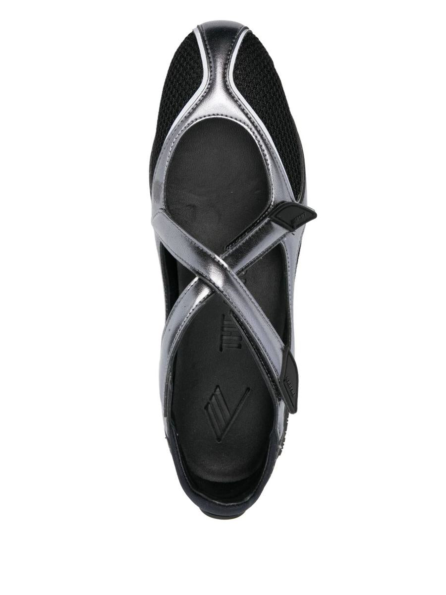 The Attico Black Leather 'Floor 01' Flats