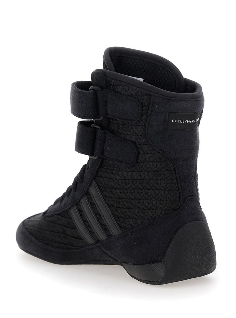 'Rasant' Black Sneakers With Strap Closure And Logo Detail On The Side In Tech Fabric Woman