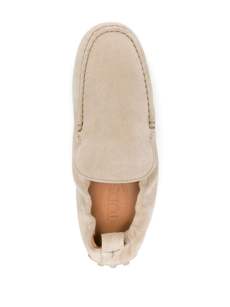Tod'S Gommino Curled Suede Loafers Shoes