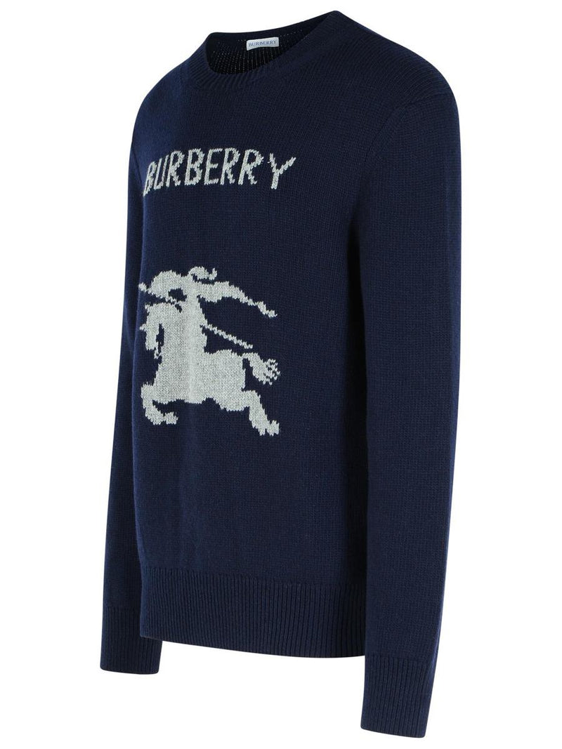 Burberry 'Snowdonia' Wool And Navy Cashmere Sweater