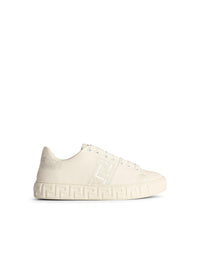 Versace 'Greca' White Leather Sneakers