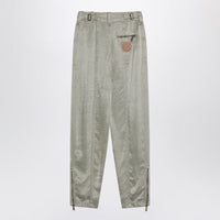 Burberry Trousers With B Shield Emblem In