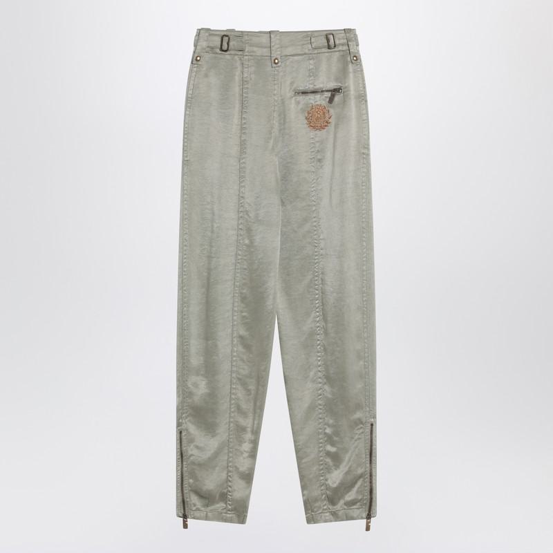 Burberry Trousers With B Shield Emblem In