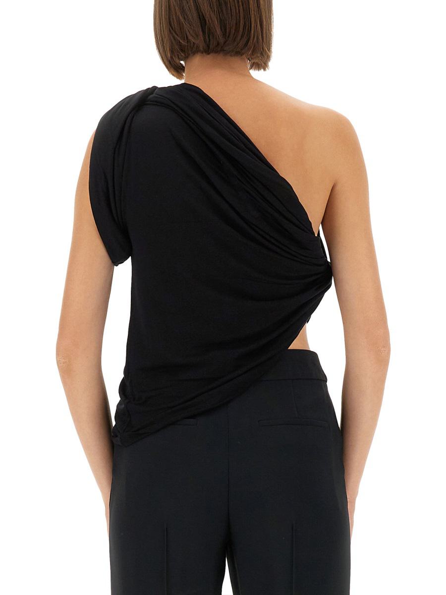 Rick Owens Draped One-Shoulder Top