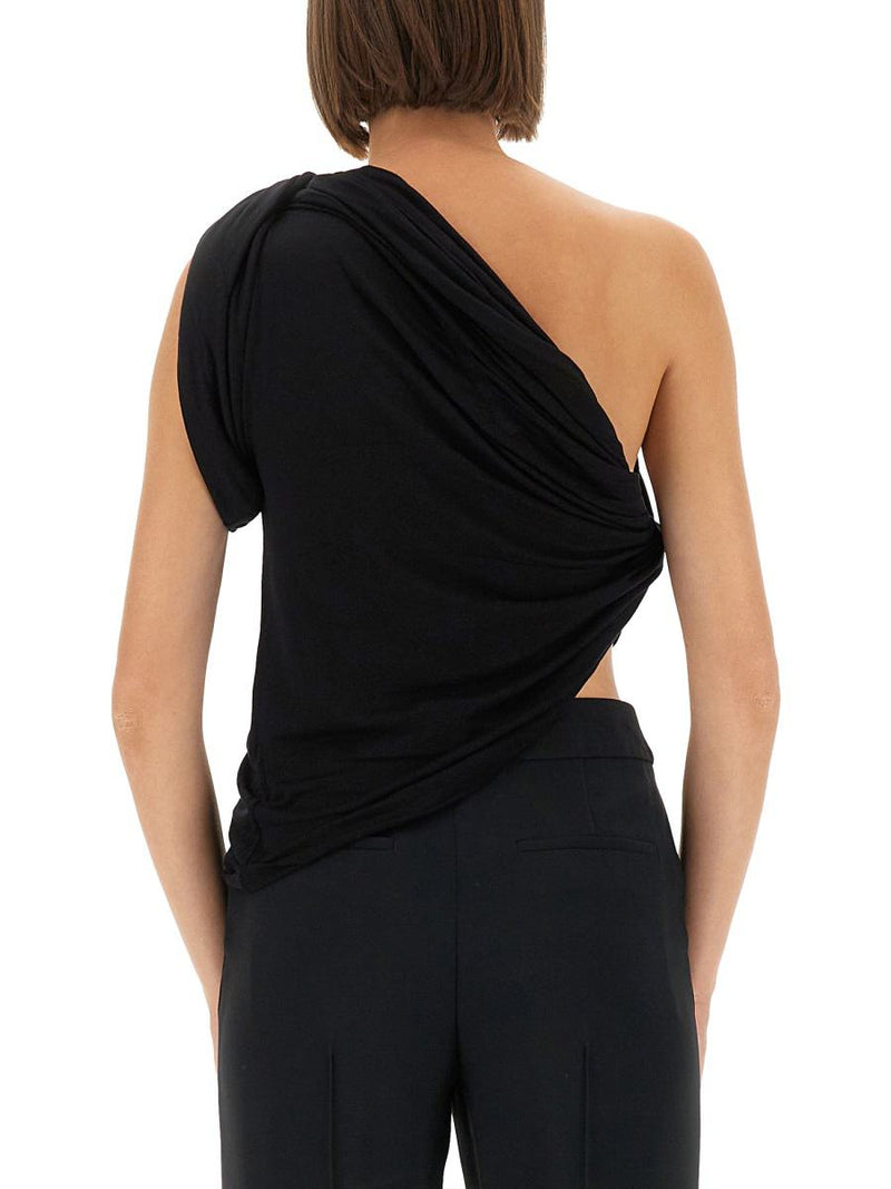 Rick Owens Draped One-Shoulder Top