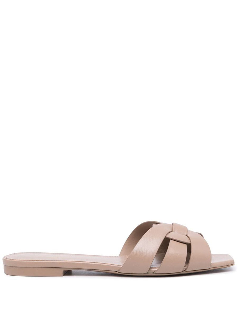 Saint Laurent Tribute Nu Pieds Leather Sandals